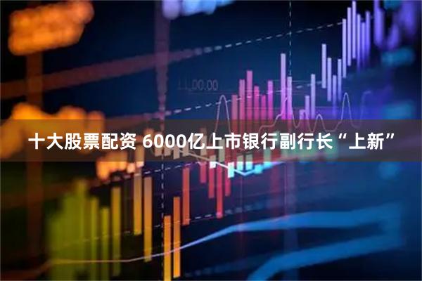 十大股票配资 6000亿上市银行副行长“上新”